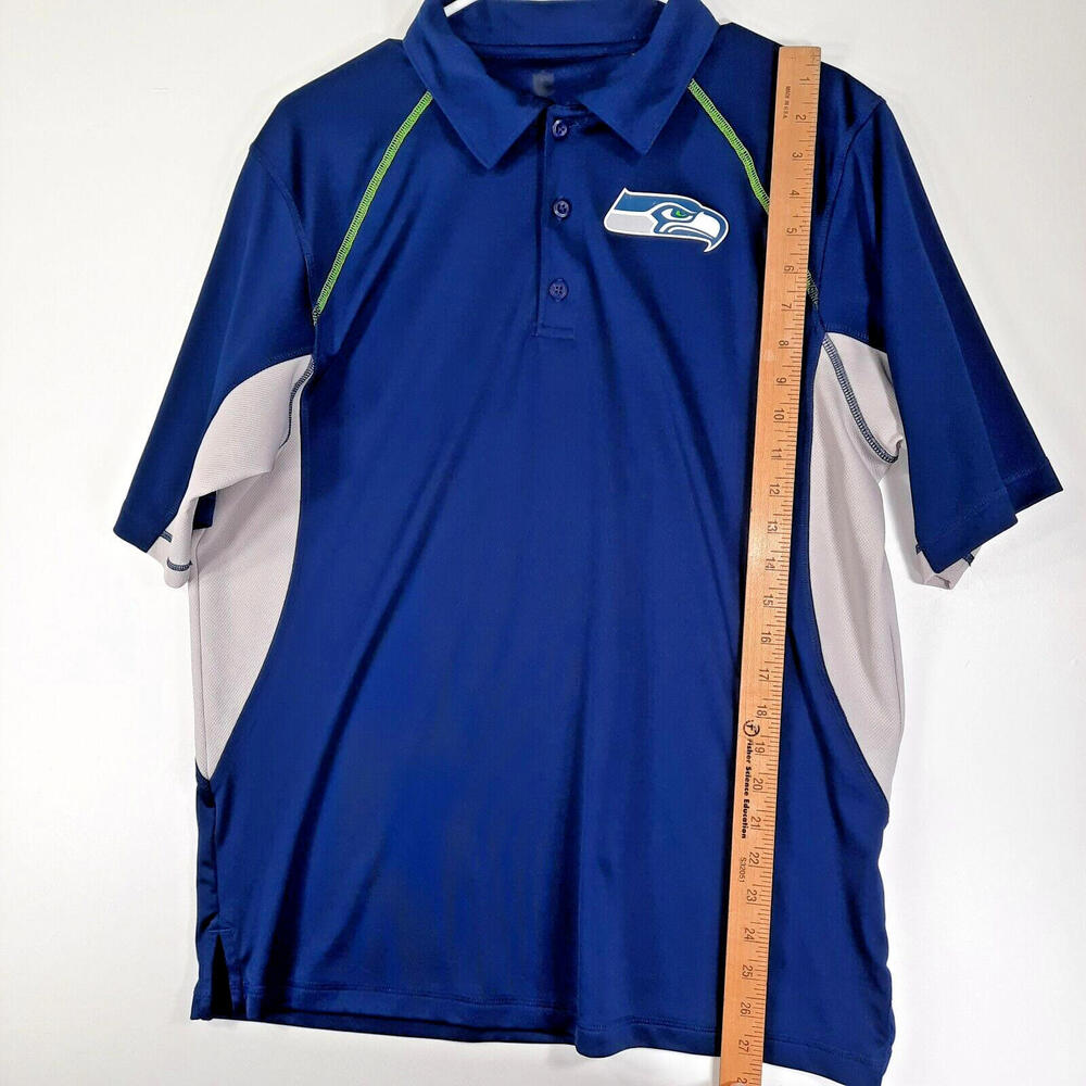 Seattle Seahawks, NFL ProLine Short Sleeve Collared Polo Shirt Mens Large